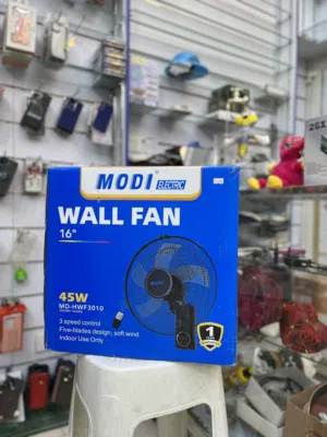 New Pair of Modi Electric 16" Wall Fans (1 Unused + 1 Used Only Few Days)