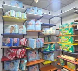 تعزيلة محل حفاظات والعاب اطفال