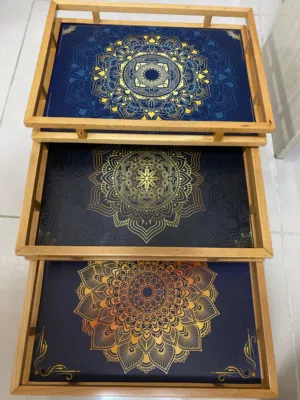 صواني خشبية فاخرة صناعة سورية