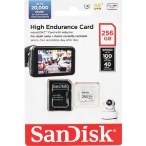 Sandisk High Endurance MicroSD Card for Dash Cams and Security Cameras