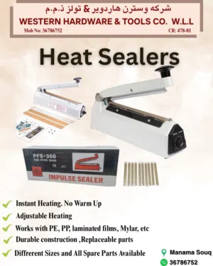 Heat Sealers – Impulse Sealer (PFS-300 / All Sizes Available)