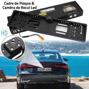 Caméra de recul HD pour voiture, Avec cadre de plaque d'immatriculation Standard , étanche, Vision n