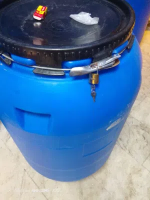 برميل بلاستك ازرق 220 لتر