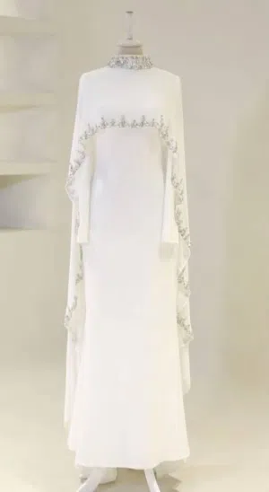 فستان كتب كتاب ابيض