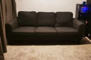 3-seater dark grey fabric IKEA sofa in good condition