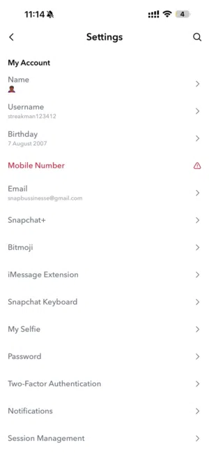 حساب سناب شات