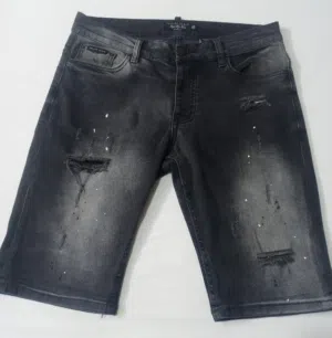 شورت Philipp Plein أصلي - Made in Italy - مقاس 32 - رمادي - Distressed