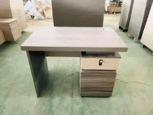 Modern Wooden Office Desk with Under-Desk Storage Cabinet