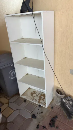 Storage cabinet shelves
