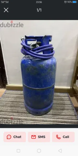 اسطوانة غاز مع منظم ايطالي و خرطوم توصيل استخدام خفيف