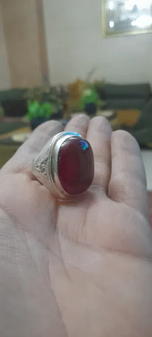 خواتم فضه مطعمه باحجار كريمه اصليه