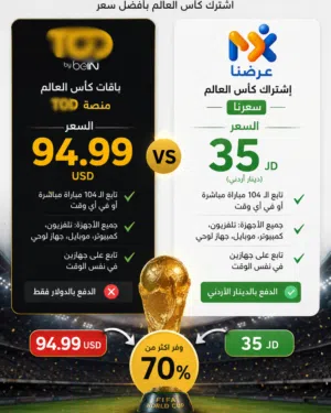 إشتراك كأس العالم بأفضل منصة في العالم