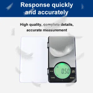 موازين إلكترونية حساسة ودقيقة ميزان رقمي محمول صغير للمختبرات والاطعمة في المطبخ بالجرام، بوزن تصل م