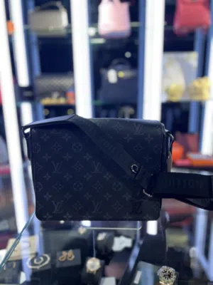 Authentic Louis Vuitton District PM Monogram Eclipse Messenger Bag - Excellent Condition
