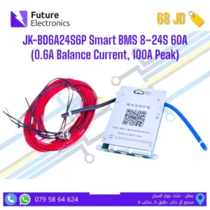 JK-BD6A24S6P Smart BMS 8–24S 60A (0.6A Balance Current, 100A Peak)