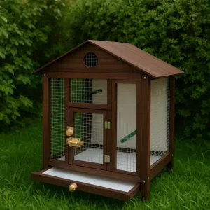 قفص طيور خشب تفصيل جديد فخم جدا