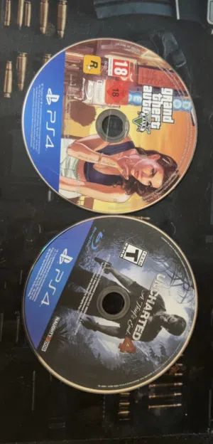 سي دي قراند5 (ps4). وسي ديUNCHARTED 4 (ps4)