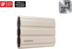 EXTERNAL SSD SAMSUNG T7 SHIELD 1TB حماية أقوى... سرعة احترافية... وتحمل عالي