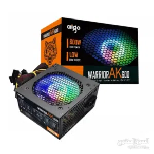 باور سبلاي - مزود طاقه لأجهزة الجيمنج 600 واط حقيقي DARKFLASH AIGO WARRIOR 600W GAMING POWER SUPPLY