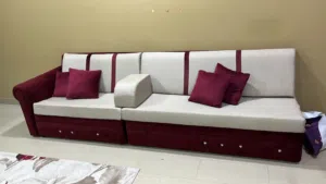 High Quality Used Sofa With Pillows, And Side Tables...