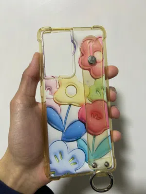 جراب Samsung Note 20 Ultra برسمة ورد وحزام لليد