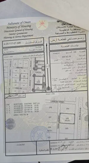 تم تخفيض السعر - أرض سكنية ولاية نزوى - المضيبي