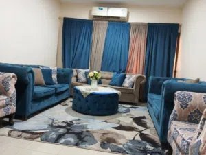 طقم جلوس+ ستائر وسجاد