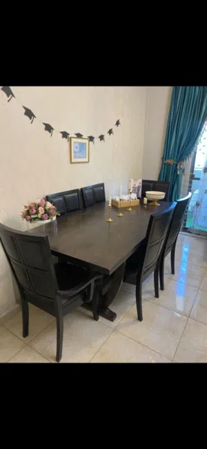 طاولة سفرة 6 كراسي خشب ثقيل