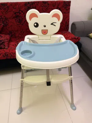 Baby dining table (used) With free baby bed with moskito protector (brand new)