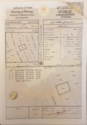Residential Land for Sale in Al Dakhiliya Nizwa