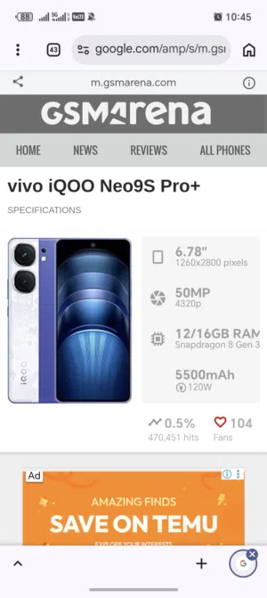 vivo iqoo new 9s pro plus snapdragon 8 gen3 256+12+12 ram