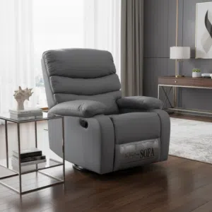كرسي استرخاء هزاز ودوار فاخر بتصميم عصري رمادي - 8018#Gray