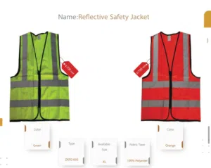سترة أمان عاكسة لدى سياب  reflective safety jacket at SIYAB
