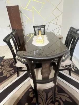 طاولة سفرة خشب زان ست كراسي