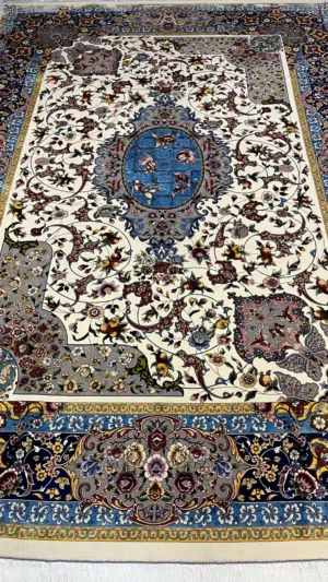 سجادة ايراني (قم حرير طبيعي)