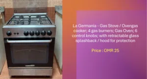 La Germania Gas Stove and cooker