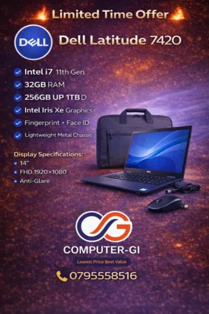 عرض لفترة محدودة Dell Latitude 7420  Core i7 11th Gen  Ram 32GB