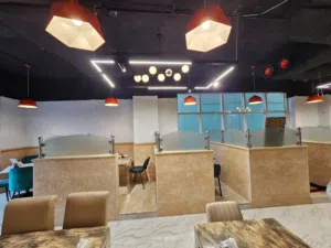 A restaurant with full equipment and license