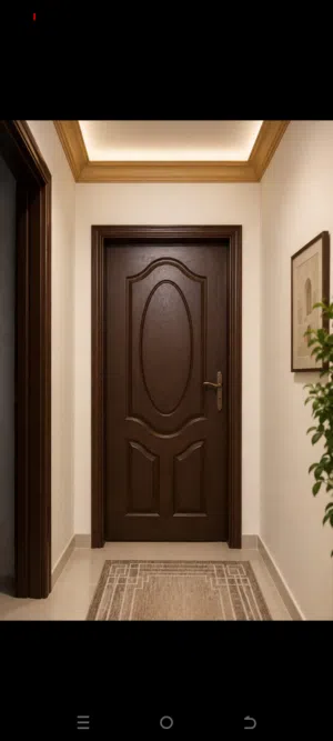 أبواب خشب زان وقشرة بلوط