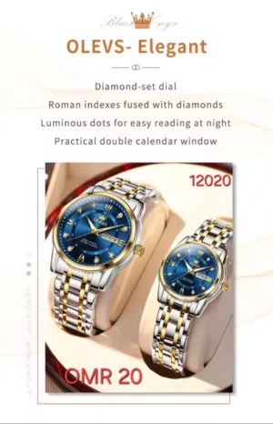 ساعة أوليف ستانلس ستيل للرجال والنساء . سارع في الحجز متبقي وحده