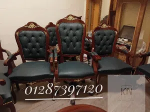 طقم كراسي خشب