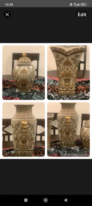 Vases 3 pieces, very fine designs. Excellent quality, for home decoration.