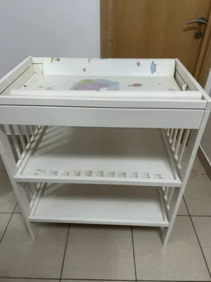 Baby Changing Table (White) – with Mattress