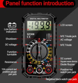 جهاز قياس رقمي متعدد الوظائف (Digital Multimeter SZ308)