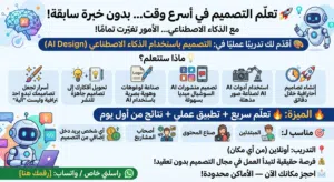 دورة التصميم الغرافيكي وصناعة الفيديوات ai