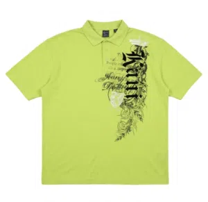 Vintage Y2K Kani neon green Polo-buttoned shirt