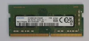16 كيكابايت DDR4 3200 رام لابتوب نوع سامسونك حبتين المجموع 16 كيكا حجم الحبة 8 كيكا مستعملة