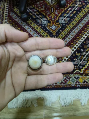 للبيع خواتم فضة رجالية بأحجار عقيق سليماني (طبقات وعين مميزة)الاثنين 27دينار والواحد15دينار