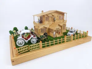 Hand crafted miniature dream home (Mansion!) and a graceful Horse-drawn carriage