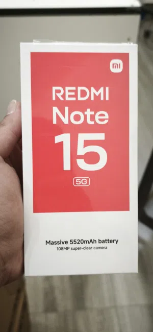 REDMI Note 15 5G 256GB : التخزين الرام : 8GB من اقوى الاجهزة في العالم بسعر الحرررق